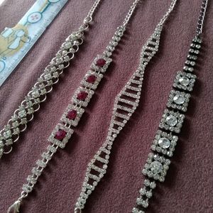 Lot of 4 crystal bracelets